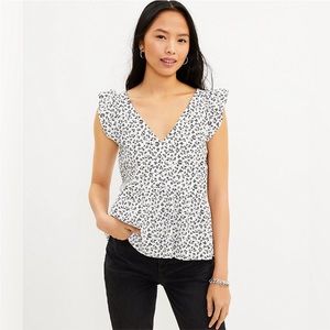 Loft floral peplum blouse